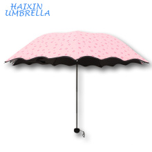 OEM Give You a Sunny Day High Quality Manual Open Promotional Customized Cheap Cute 3 Foldable Small Umbrella For Rain And Sun